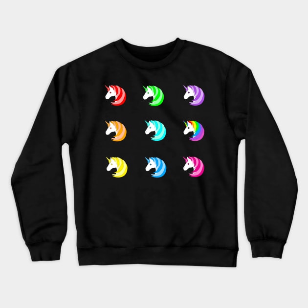 Rainbow unicorn pattern Crewneck Sweatshirt by MelanieJeyakkumar